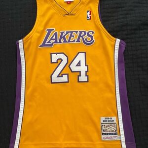 Mitchell & Ness Lakers Gold and Purple Jersey